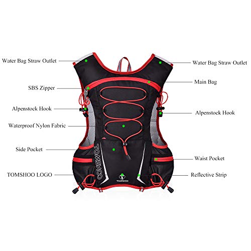 TOMSHOO Mochila Hidratación