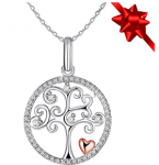 CÓDIGO DESCUENTO  J.Rosée Collar Mujer Plata de Ley 925 Brillante Circonita «Árbol de la Vida» por 14.87 €