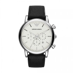 Emporio Armani AR1807 reloj cuarzo hombre, correa cuero negro por 141 €