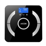 OFERTA FLASH !!! Aicok 150KG/330Lb mide peso, grasa, agua corporal, masa muscular y hueso por 17,48 €