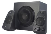 Logitech Z623 equipo de altavoces 2.1 (200 W), negros por 105 €