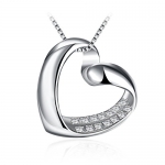 DESCUENTAZO !!!!  J.Rosée Collar Plata de Ley 925 Brillante Circonita Corazón por 11.99 €