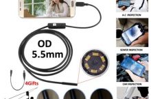 Cámara endoscópica para móvil, tablet o pc por 8,46 €