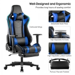 OFERTA FLASH !!!! silla gaming Langria Acolchada reposapiés plegable reposabrazos y reposacabezas por 141,59 €