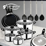 ¡¡¡ OFERTA FLASH !!! San Ignacio juego sartenes, utensilios y batería cocina por 61,99 €