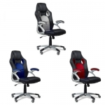 Silla despacho Mchaus silla estilo deportivo Azul/Rojo/Gris por 69 €