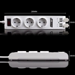 Regleta enchufes 3 toma corrientes y 4 Puertos USB BESTEK por 19,99 €