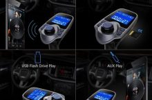 Kit 3×1, Manos libres por Bluetooth, sintonizador FM y Cargador del Coche por solo 15,29€.