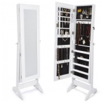 Espejo joyero XXL 160 cm ,lacado blanco y terciopelo negro por 69,95 €