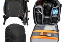 DURAGADGET Mochila Para Cámaras DSLR / SLR Canon | Nikon | Sony | Olympus + Funda Impermeable por 21.99€