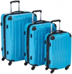 Juego de 3 maletas rígidas, Azul cian brillante por 150 €