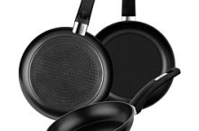 BRA – Juego de sartenes (18-20-24 cm) , color negro
