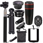 Kit foto smartphone 10 pcs, palo selfie, objetivos, tripode etc… por 9,99 €