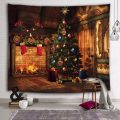 Christmas Tree Furnace Decorative Printed Tapestry
