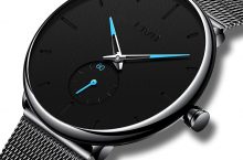 CIVO Reloj Negro Ultra Fino para Hombre Minimalista Cuarzo por 21,59 €