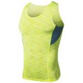 Crew Neck Quick Dry Openwork Panel Fitted Fitness Vest
