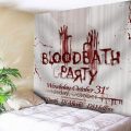 Halloween Bloody Letter Handprint Waterproof Tapestry