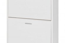 Mueble Zapatero 2 Puertas 85x65x27cm Capacidad 12 Pares (Blanco) por 36,36 €