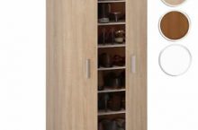 Mueble zapatero Basic 2 puertas color Roble Canadian por 64,99 €