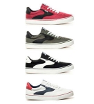 Mustang – Zapatillas Burton Tela Sintético Plano Cordones Casual Granate Verde por sólo 15,95