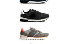 Mustang Zapatillas Jakym Hombre Negro Azul Gris Tela Sintético Plano por 19,99 €