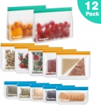 Newdora Bolsas Silicona Reutilizables 12 Pack, Congelar Sin BPA por 12,79 €