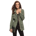 Parka sahariana mujer aplicación bordada cintura ajustable por 12,99 €
