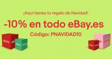 Último día para el cupón descuento del 10 % en Ebay, ideal para los regalos navideños