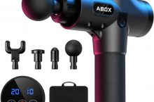Pistola Masaje Muscular ABOX Masajeador Músculos Tejido Profundo 20 Niveles por 88,39