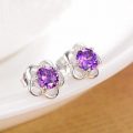 Plum Blossom Stud Diamonds Plum Copper Silver Allergy Auricular Needling Factory Direct
