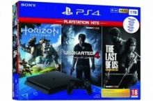 PS4 1TB + 3 JUEGOS: HORIZON ZERO DOWN UNCHARTED 4 THE LAST OF US por 244,95 €
