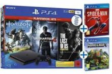 PS4 1TB + HORIZON ZERO DAWN + UNCHARTED 4 + LAST OF US + SPIDERMAN + MINECRAFT por 344,95 €