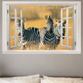 Running Zebras Pattern Wall Sticker