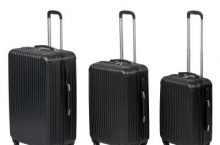 Juego 3 Maletas de Viaje Set Trolley ABS Semirigidas Candado 4 Ruedas Negro por 59,95 €