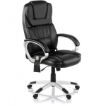 Silla oficina masaje y calefacción reclinable negro McHaus por 79 €