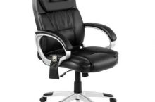 Silla oficina masaje y calefacción reclinable negro McHaus por 79 €