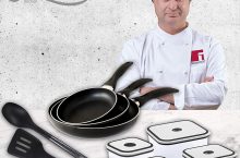San Ignacio Navy Black Set 3 sartenes + 4 recipientes herméticos + 3 Utensilios Cocina por 27,99 €