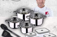 San Ignacio Premium Set Bateria 8 Piezas + 4 recipientes herméticos + 3 Utensilios Cocina por 54,99 €