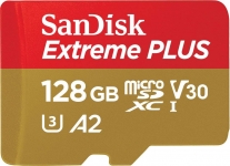 SanDisk Extreme PLUS Tarjeta memoria microSDXC 128 GB Class 10, U3 por 38,39 €
