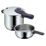 Set de ollas rápidas a presión WMF Perfect Plus 6,5 l y 3 l con portacomidas por sólo 109,99