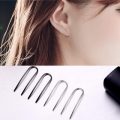 Skillful Nesting Sterling Silver Maid Personality Originality Simplicity Black Anti Allergy Auricular Ear Clip Ear Clip.