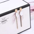 South Trend Earrings Personalities Butterflies Wings Long Feathers Tassels Earrings Auricular Ears Ear Studs Ear Studs.