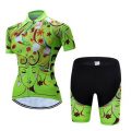 Teleyi Green 100% Polyester Wear Ropa Ciclismo Clothes Cycling Jersey Bicycle Cycle Clothing Shorts Sets