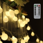 Tomshine Guirnalda Luces 10 m 80 LEDs Blanco Cálido con Control Remoto por 11,87 €