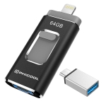 Unidad Memoria Flash USB 3.0 64 GB Memoria Lápiz Drive OTG PHICOOL [4 en 1] por 30,99 €