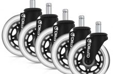 YOHOOLYO 5Pcs Ruedas para Sillas de Oficina 10x22mm por 17,99 €