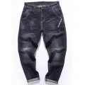 Zip Fly Graphic Print Tapered Fit Jeans